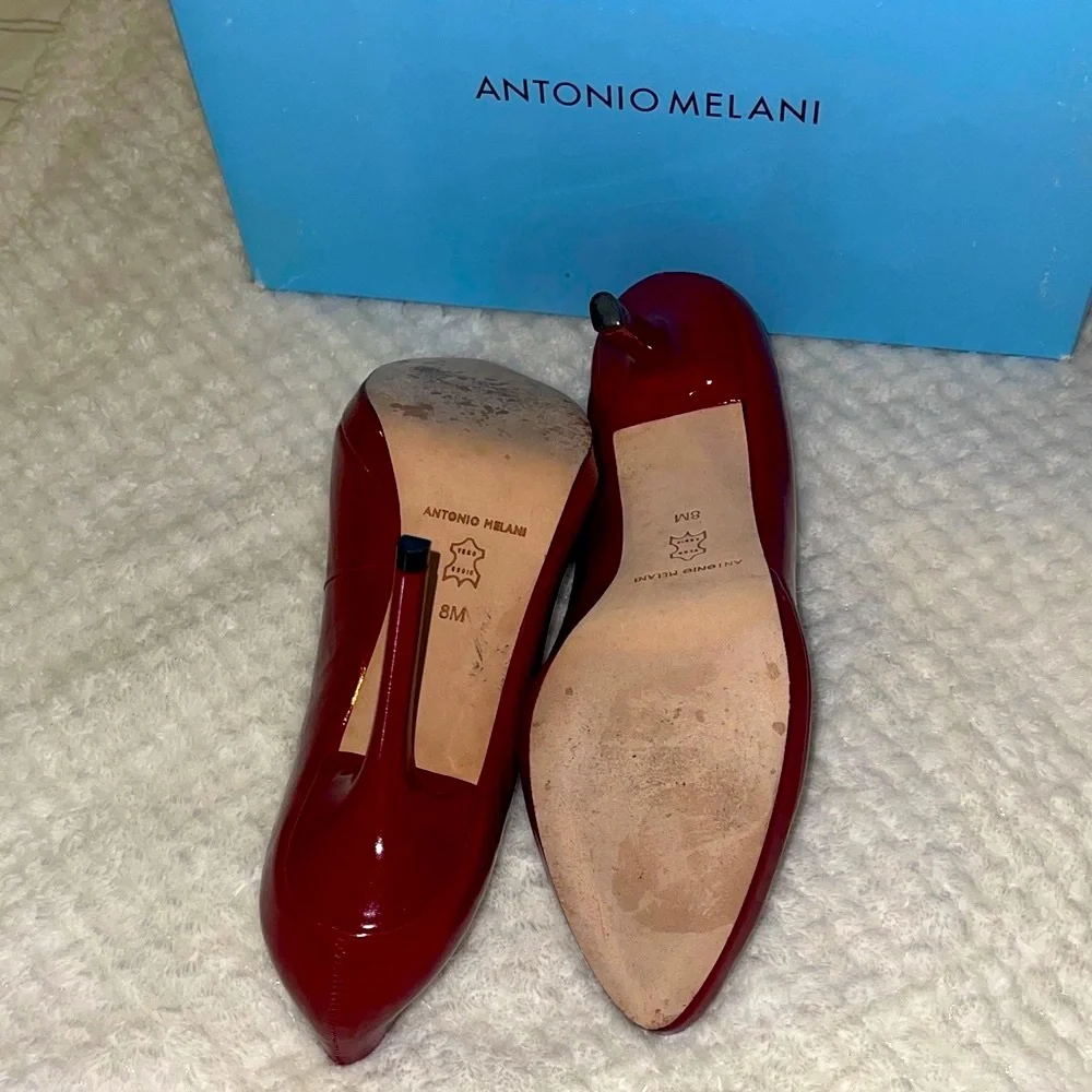 ANTONIO MELANI Red Patent Heels - Picture 2 of 3